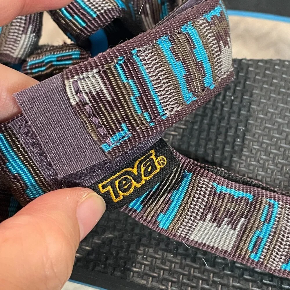 Teva Mens Size 8 Original Universal‎ Peaks Blue Strappy Outdoor Sandal Normcore